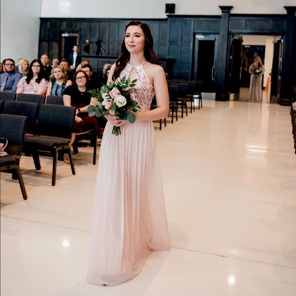 Beautiful light pink bridesmaid dress | size 0 | DB studio